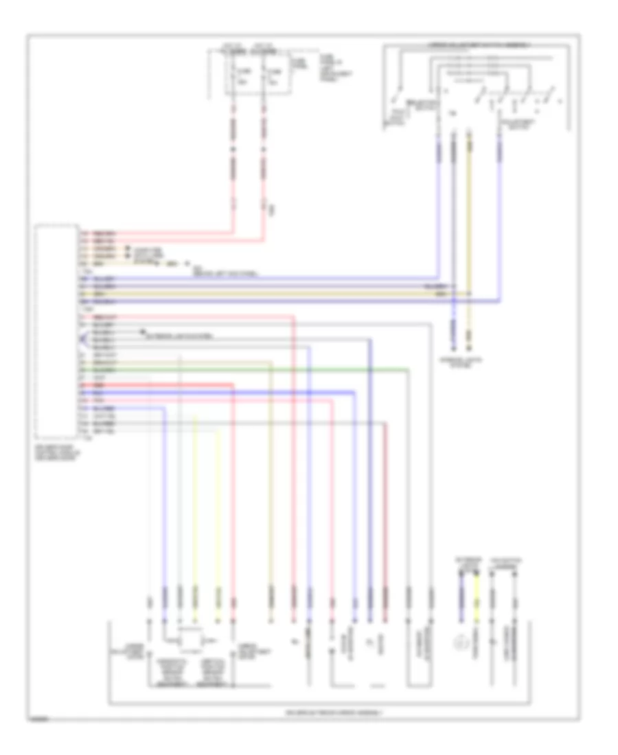 Power Mirrors Wiring Diagram (1 of 2) for Audi Q7 3.0T 2012
