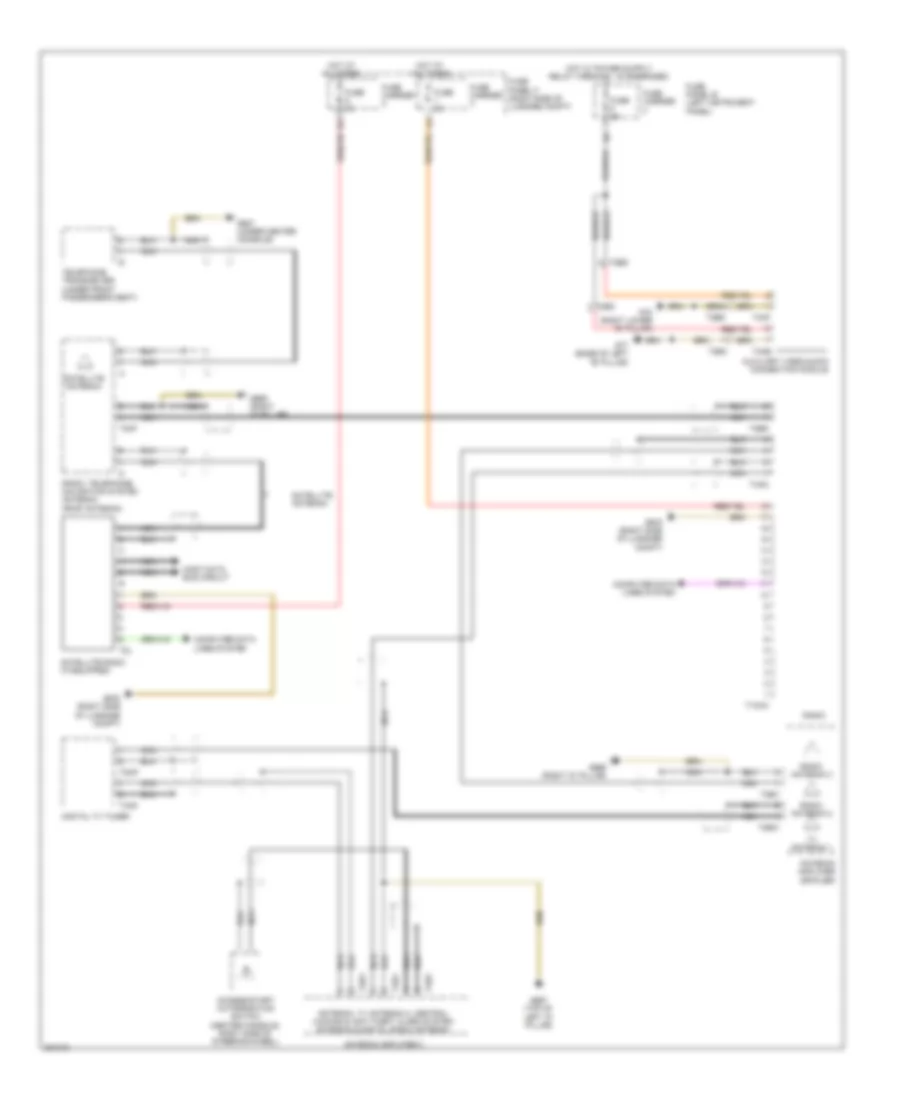 Radio Wiring Diagram, with Bose (2 of 2) for Audi Q7 3.0T 2012