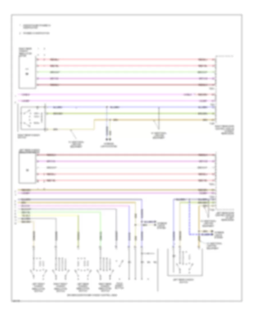 Power Windows Wiring Diagram (2 of 2) for Audi A4 2.0T Avant Quattro 2010