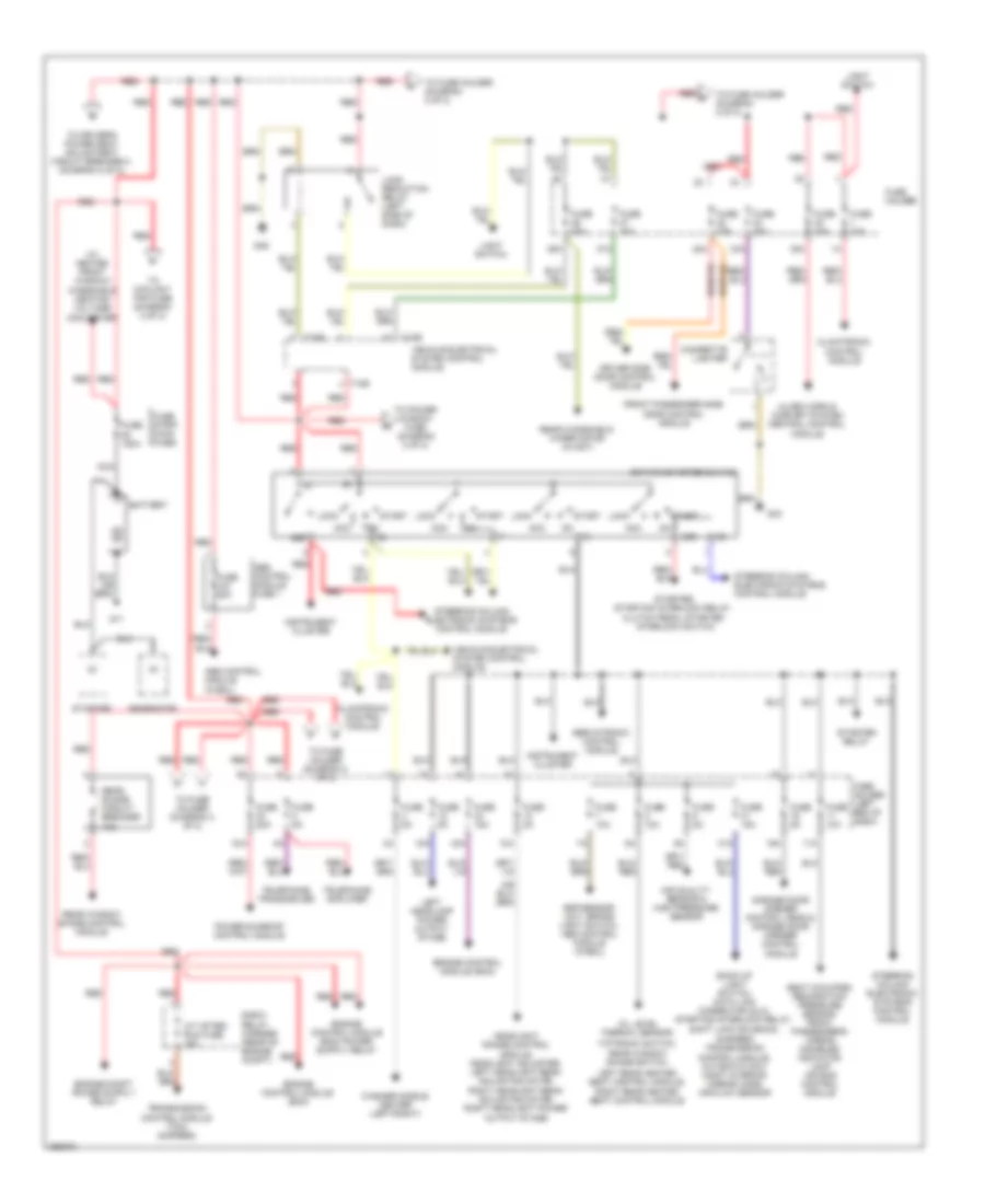 Power Distribution Wiring Diagram Except Convertible 1 of 2 for Audi A4 Avant Quattro 2007