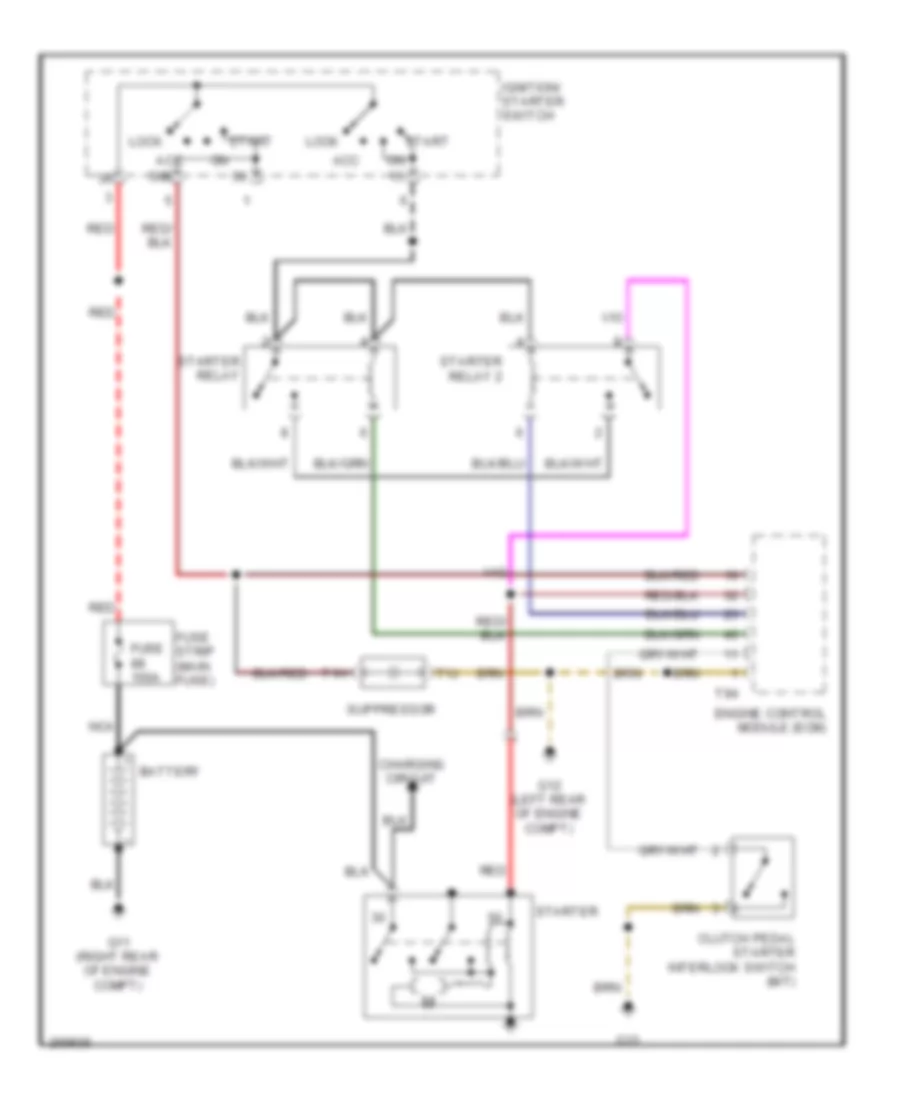 3.2L, Starting Wiring Diagram, with MT for Audi A4 Avant Quattro 2007