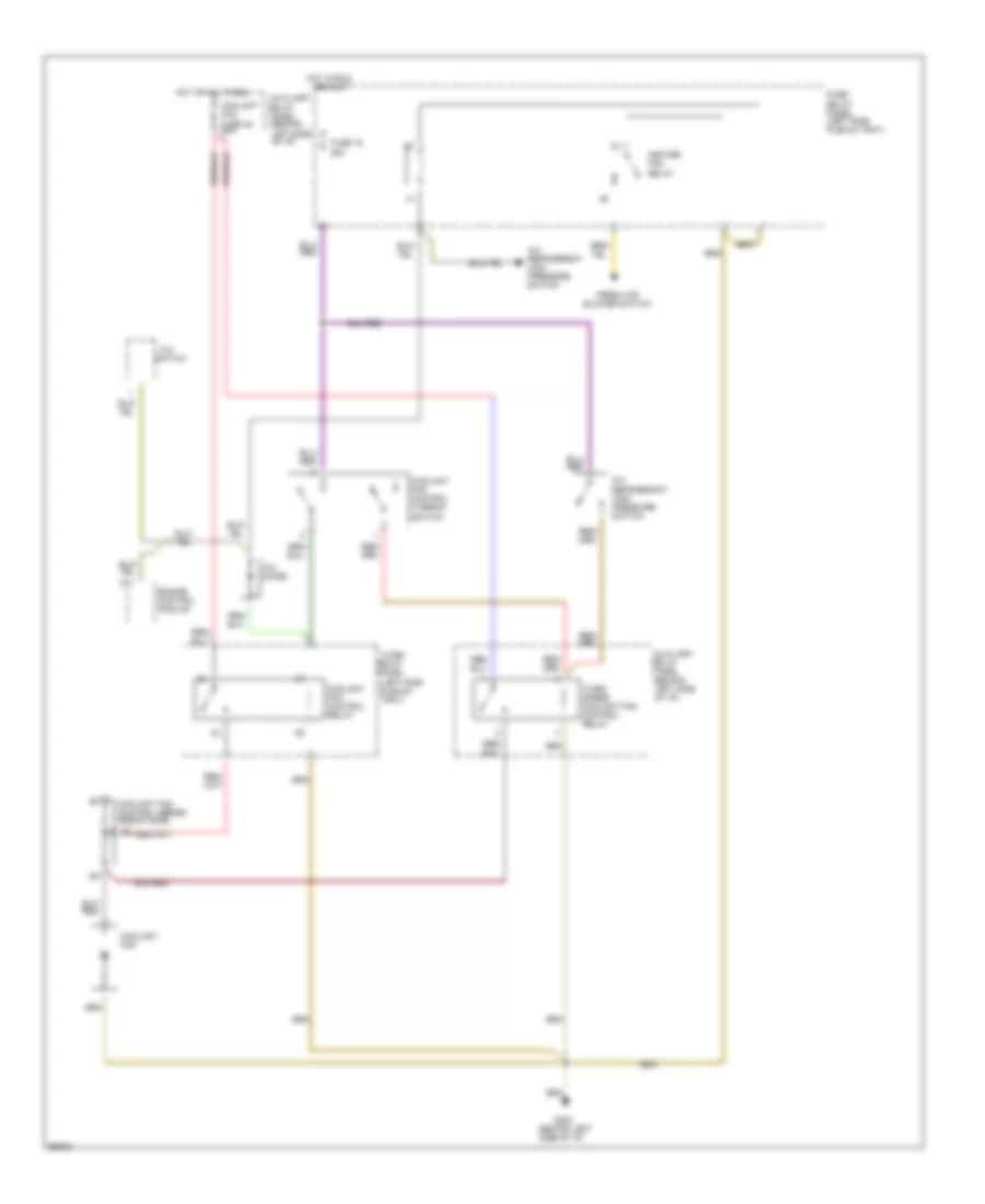 Cooling Fan Wiring Diagram, MT with Manual AC for Audi 90 1995