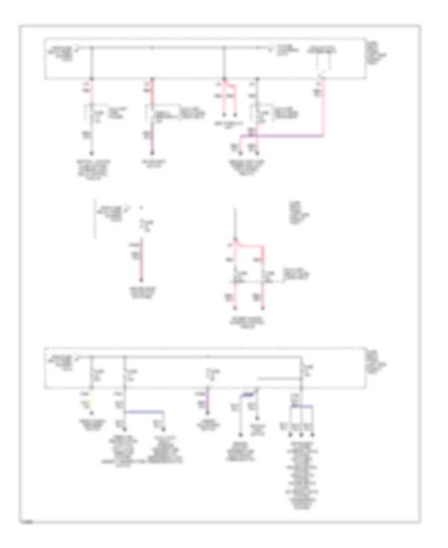 Power Distribution Wiring Diagram 2 of 2 for Audi 90 1995