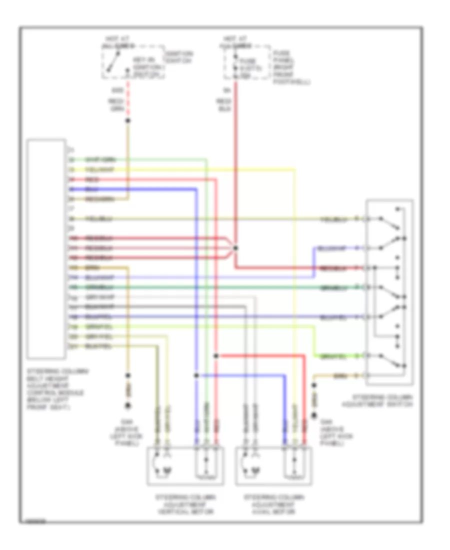 Power Steering Column Wiring Diagram for Audi A8 L Quattro 2002