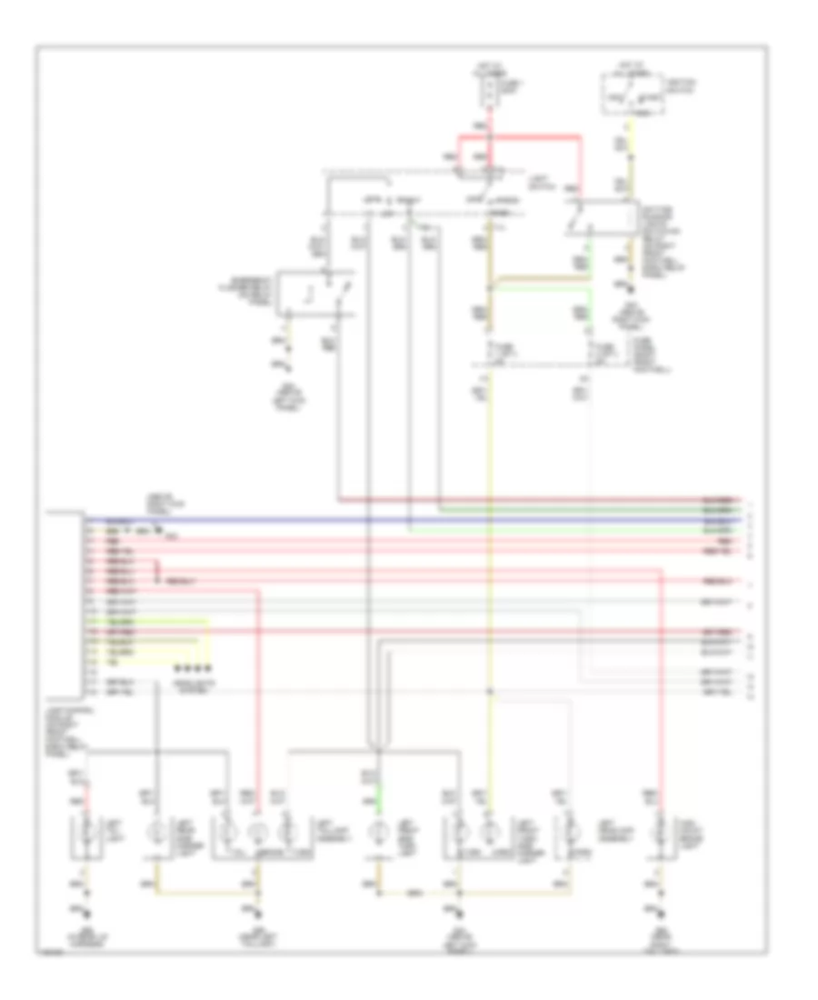 Exterior Lamps Wiring Diagram, with DRL (1 of 2) for Audi A8 L Quattro 2002