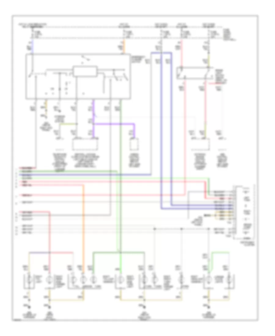 Exterior Lamps Wiring Diagram, with DRL (2 of 2) for Audi A8 L Quattro 2002