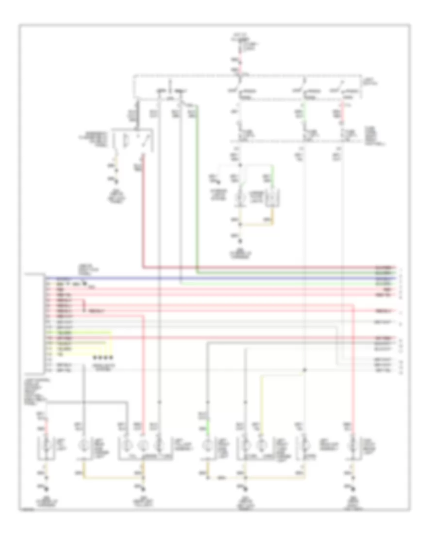 Exterior Lamps Wiring Diagram, without DRL (1 of 2) for Audi A8 L Quattro 2002