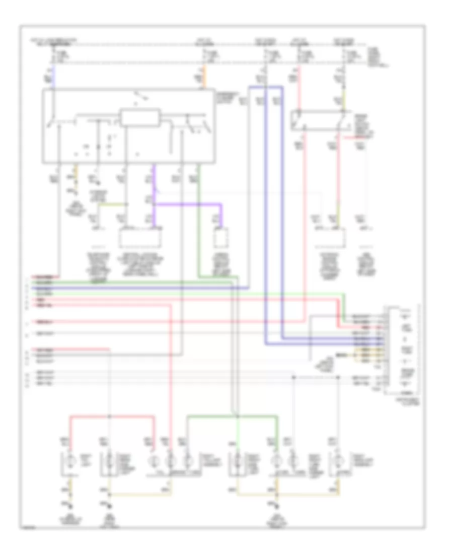 Exterior Lamps Wiring Diagram, without DRL (2 of 2) for Audi A8 L Quattro 2002