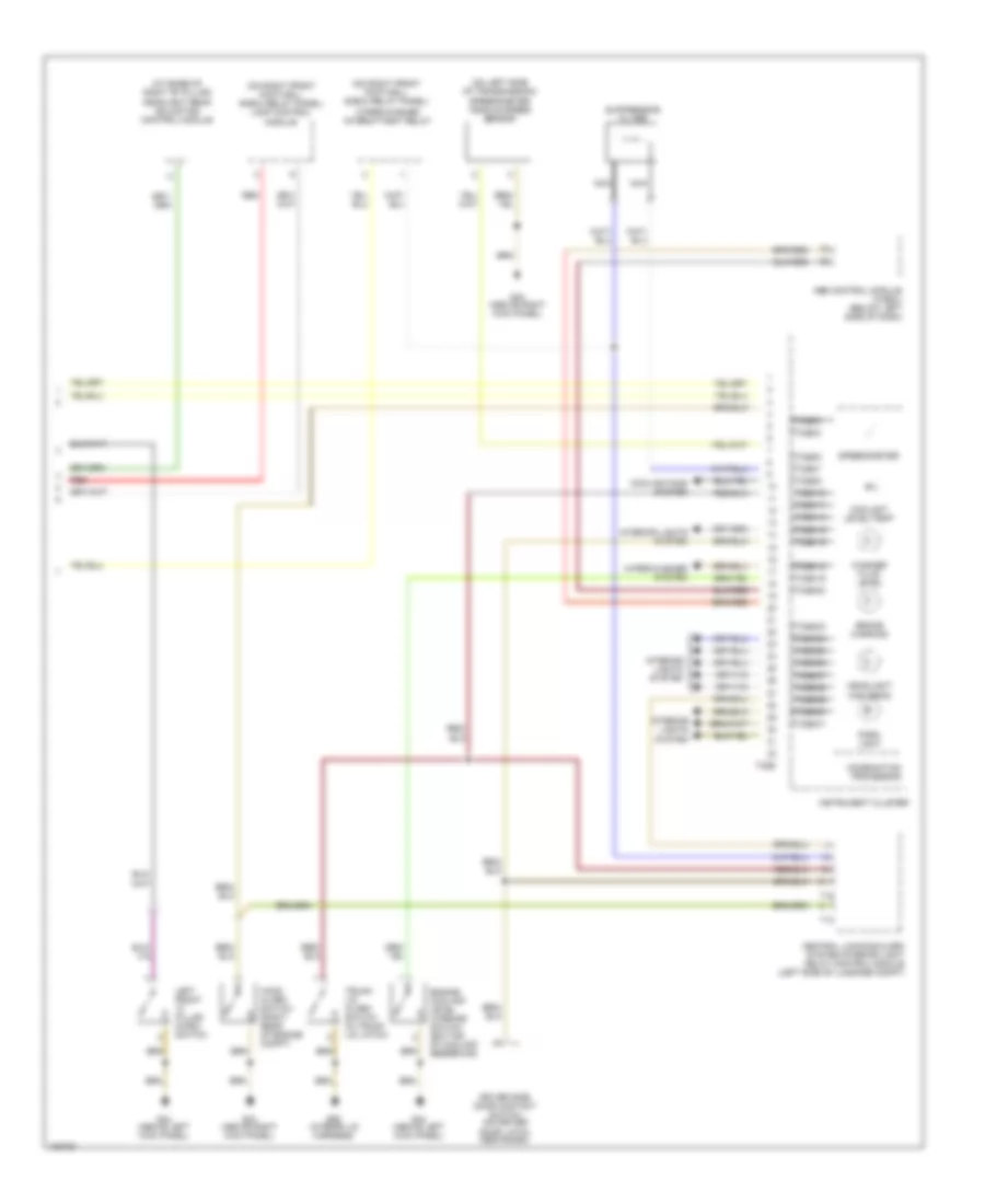 Instrument Cluster Wiring Diagram 3 of 3 for Audi A8 L Quattro 2002