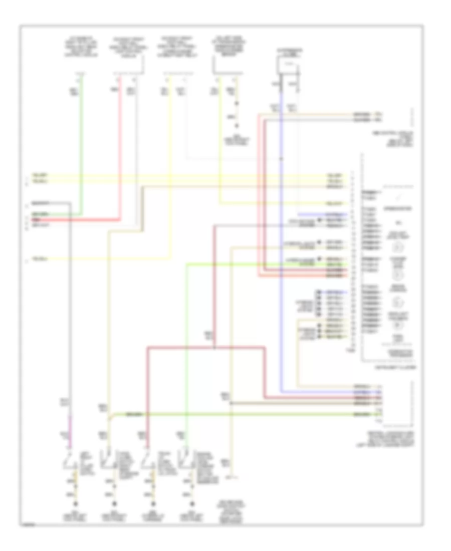 Instrument Cluster Wiring Diagram (3 of 3) for Audi A8 L Quattro 2002