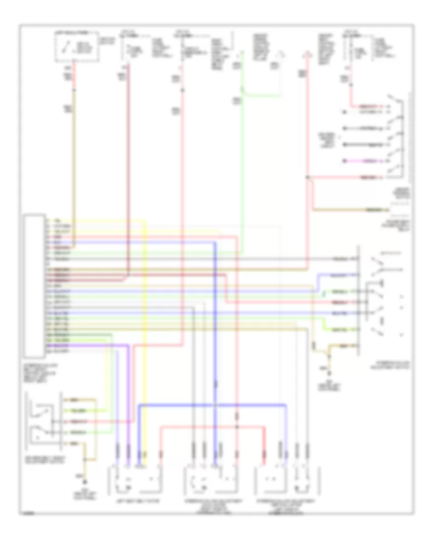 Memory Column  Belt Height Wiring Diagram for Audi A8 L Quattro 2002