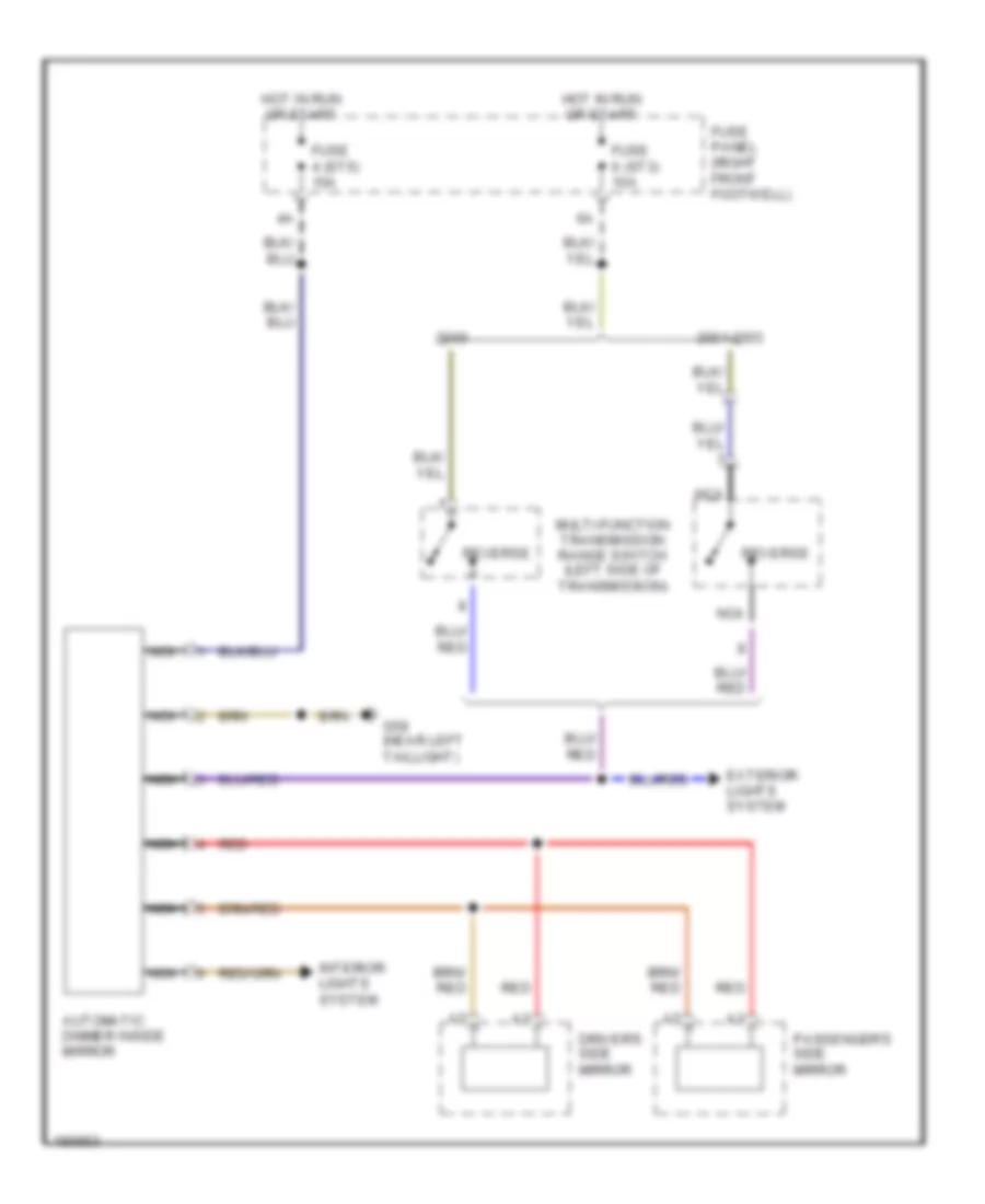 Automatic Day Night Mirror Wiring Diagram for Audi A8 L Quattro 2002