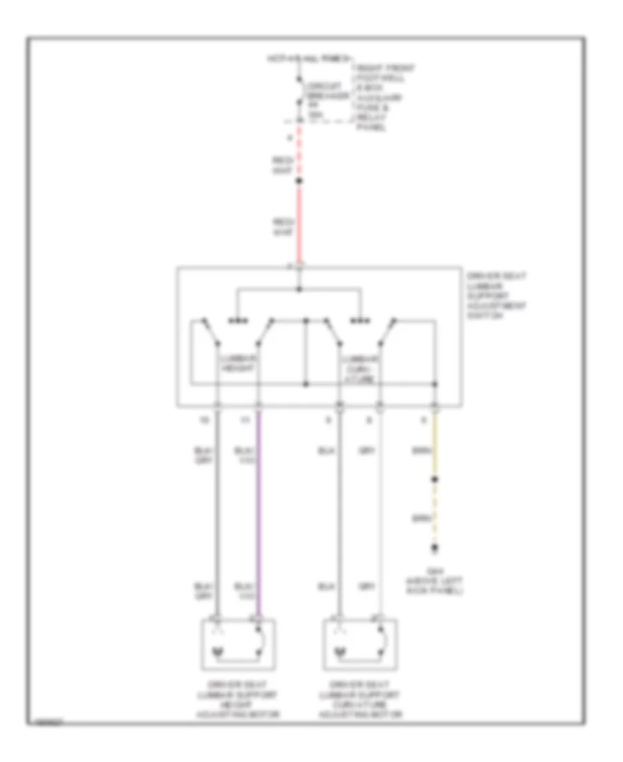 Driver s Lumbar Wiring Diagram for Audi A8 L Quattro 2002