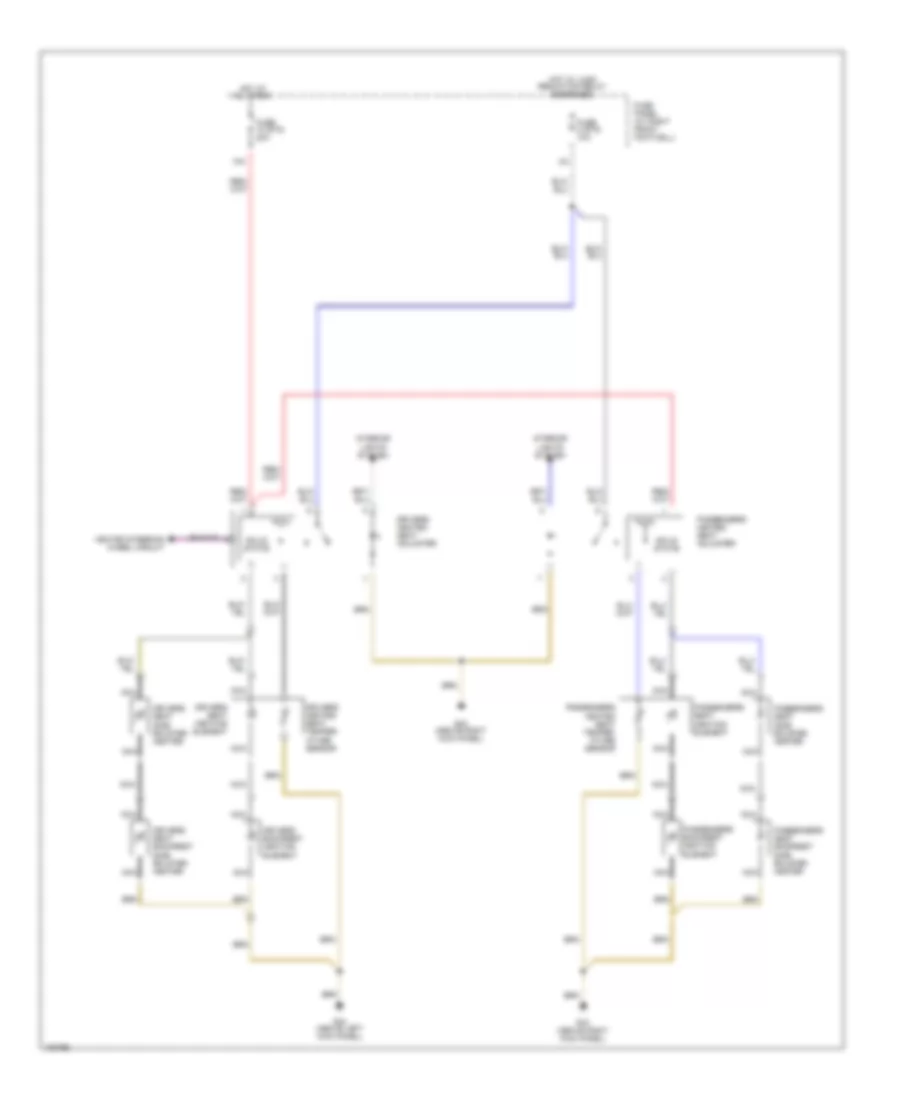 Front Seat Heater Wiring Diagram for Audi A8 L Quattro 2002