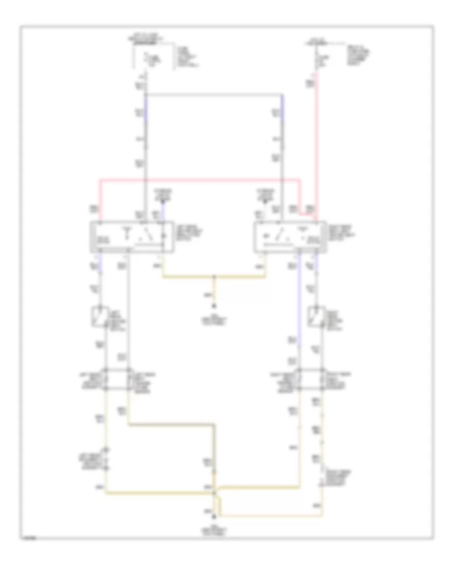 Rear Heated Seats Wiring Diagram for Audi A8 L Quattro 2002