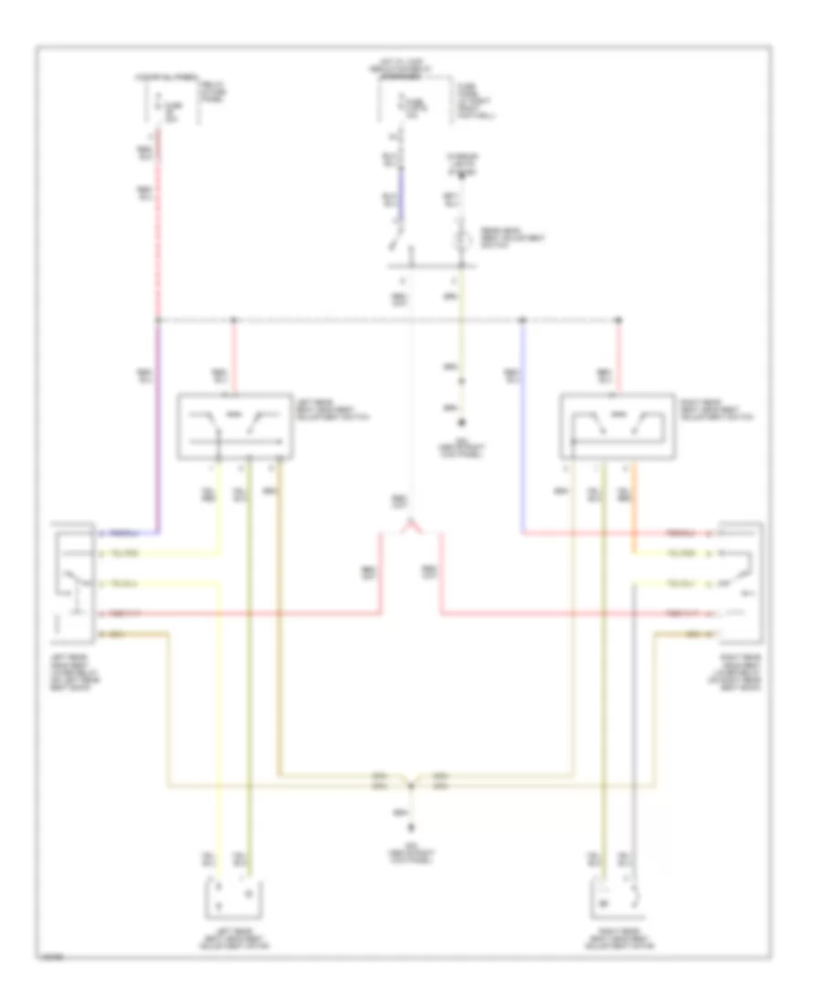 Rear Power Headrest Wiring Diagram for Audi A8 L Quattro 2002