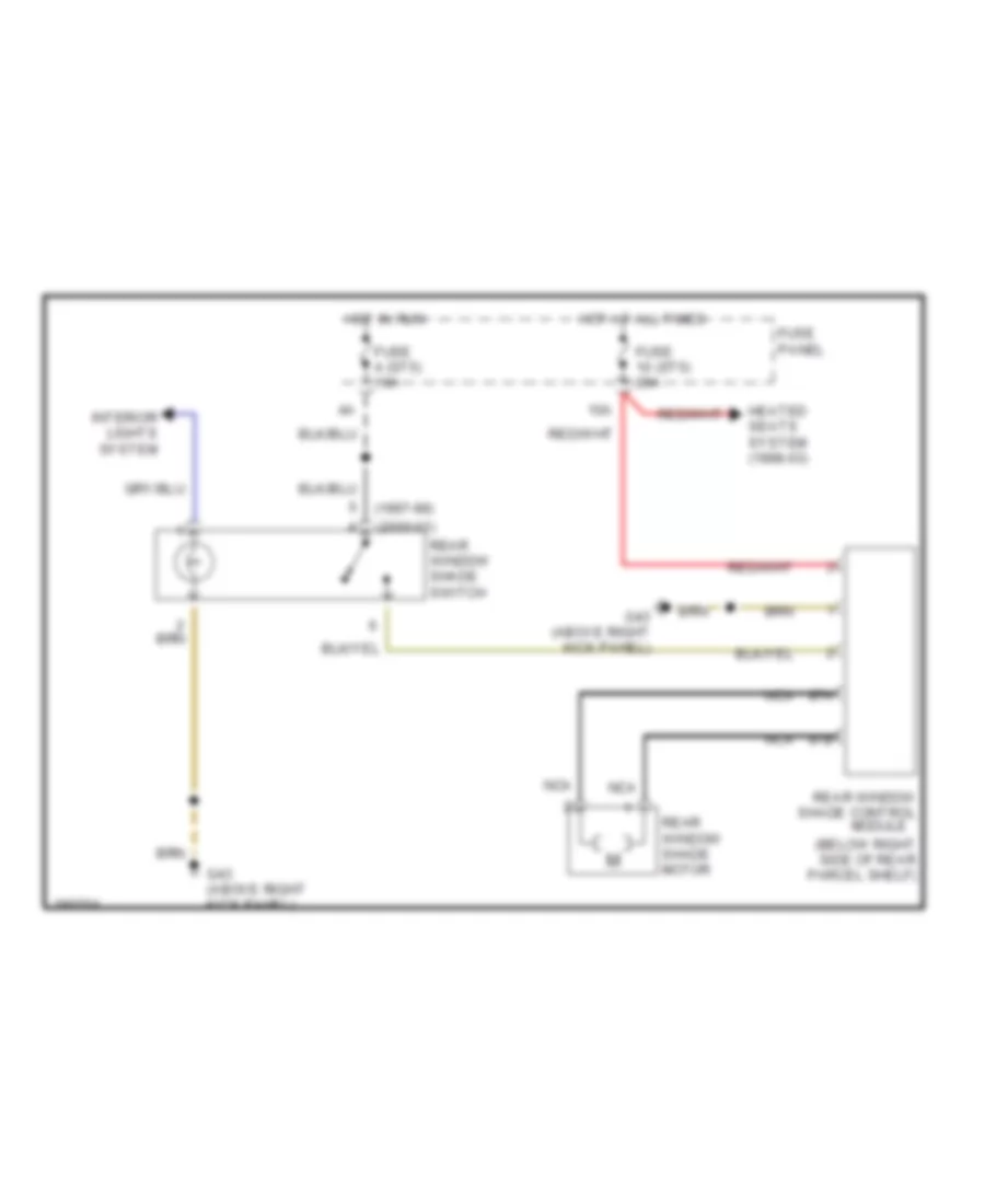 Rear Window Sun Shade Wiring Diagram for Audi A8 L Quattro 2002