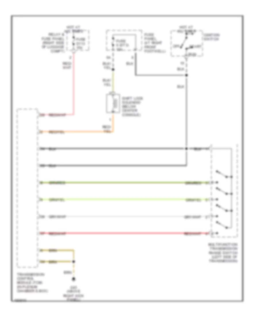 Shift Interlock Wiring Diagram for Audi A8 L Quattro 2002