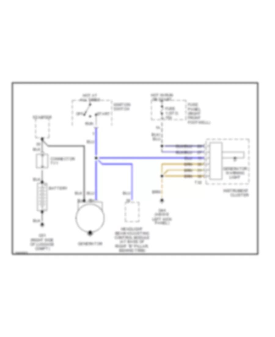 Charging Wiring Diagram for Audi A8 L Quattro 2002