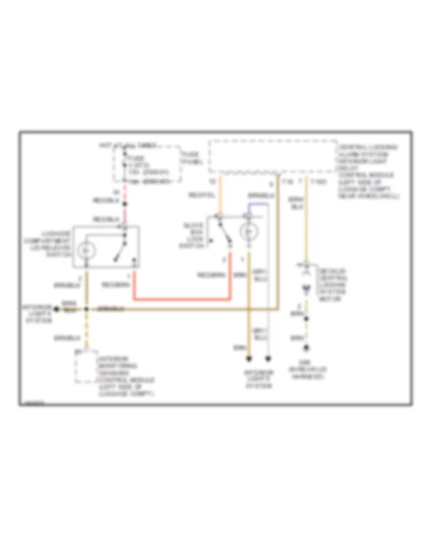 Trunk Release Wiring Diagram for Audi A8 L Quattro 2002