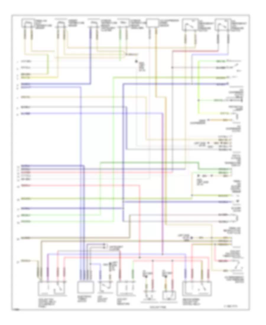 Automatic AC-Heater System Wiring Diagram (With Manual Transmission Wiring Diagram, MT 2 Of 2) for Audi 90 Quattro 1995