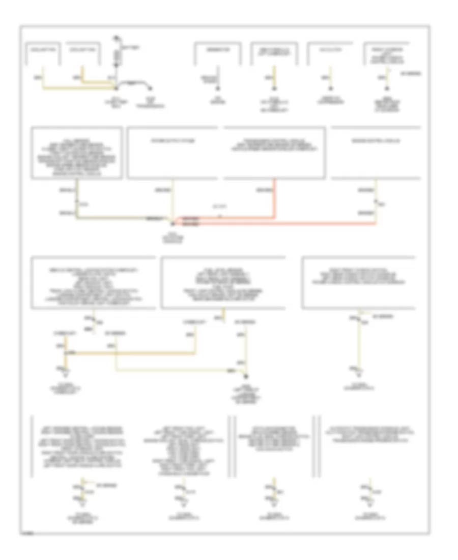 Ground Distribution Wiring Diagram 1 of 2 for Audi 90 Quattro 1995