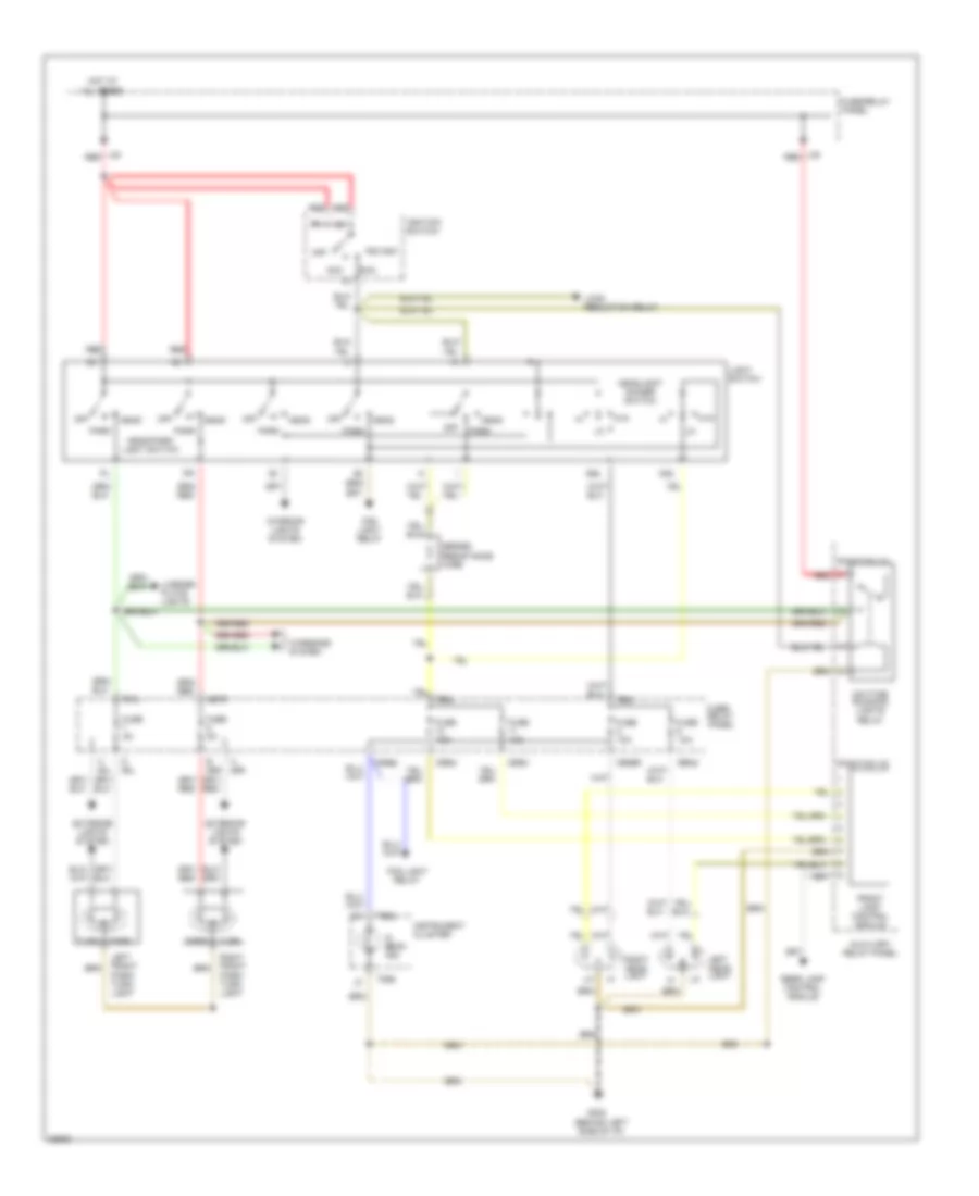 Headlamps Wiring Diagram, with DRL for Audi 90 Quattro 1995