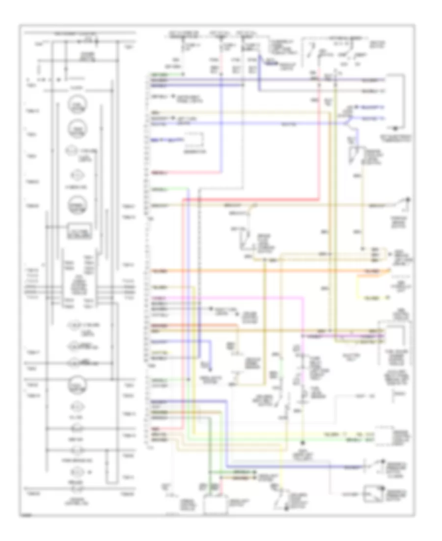 Instrument Cluster Wiring Diagram for Audi 90 Quattro 1995