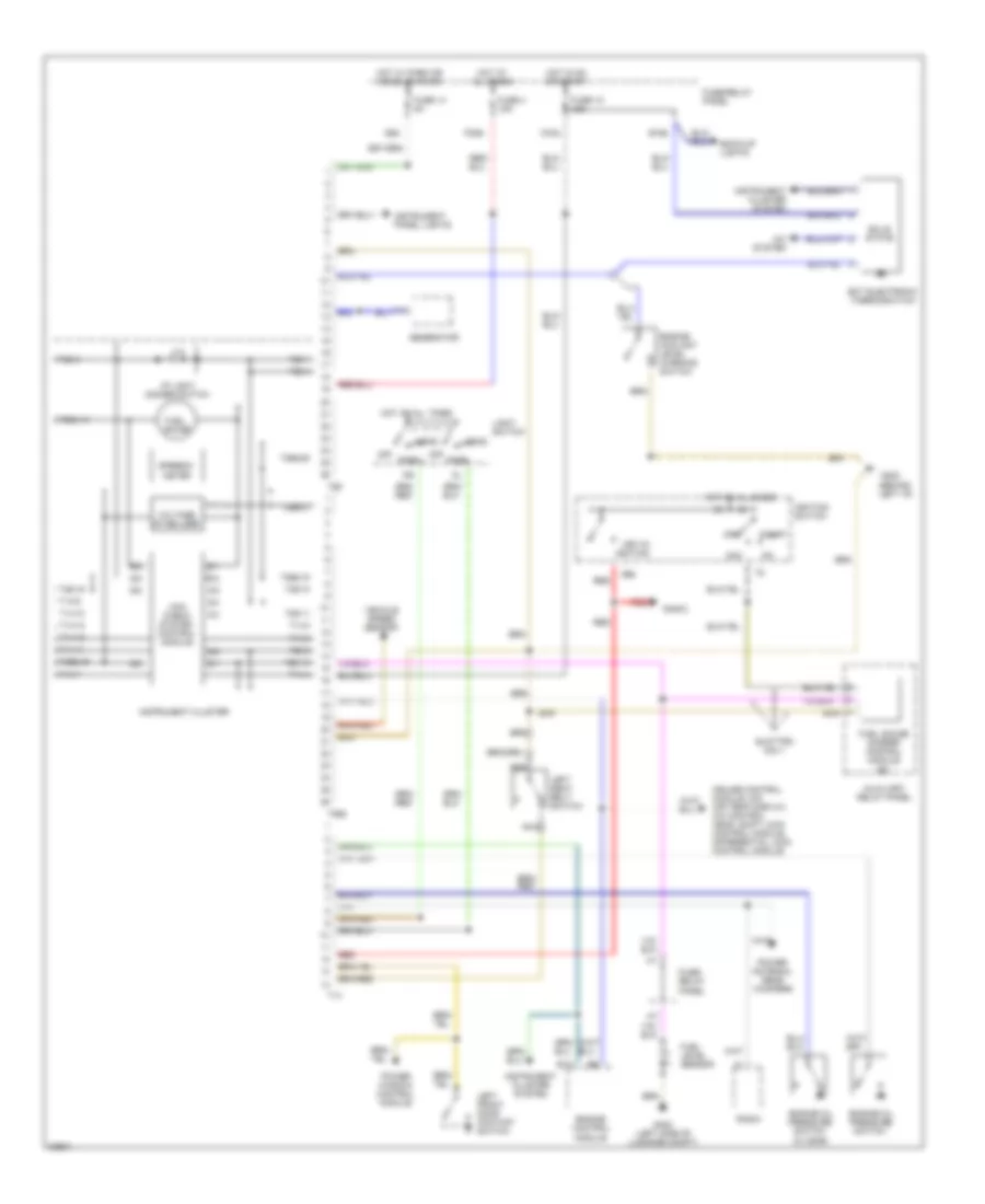 Warning Systems Wiring Diagram for Audi 90 Quattro 1995