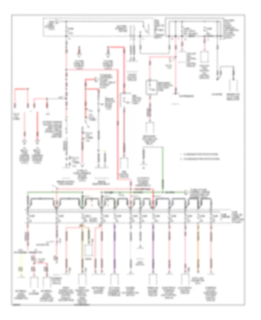 Power Distribution Wiring Diagram 2 of 9 for Audi A5 2 0T 2010