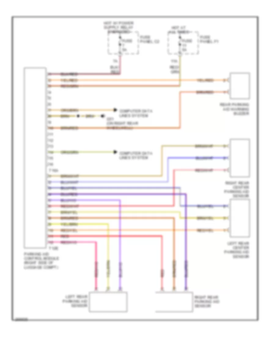 Parking Assistant Wiring Diagram for Audi A6 2007