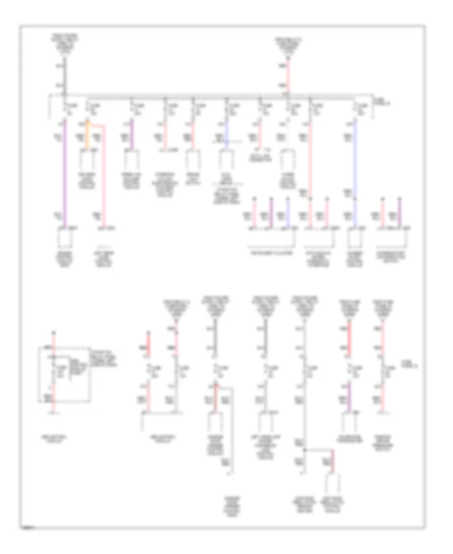 Power Distribution Wiring Diagram (3 of 6) for Audi A6 2007