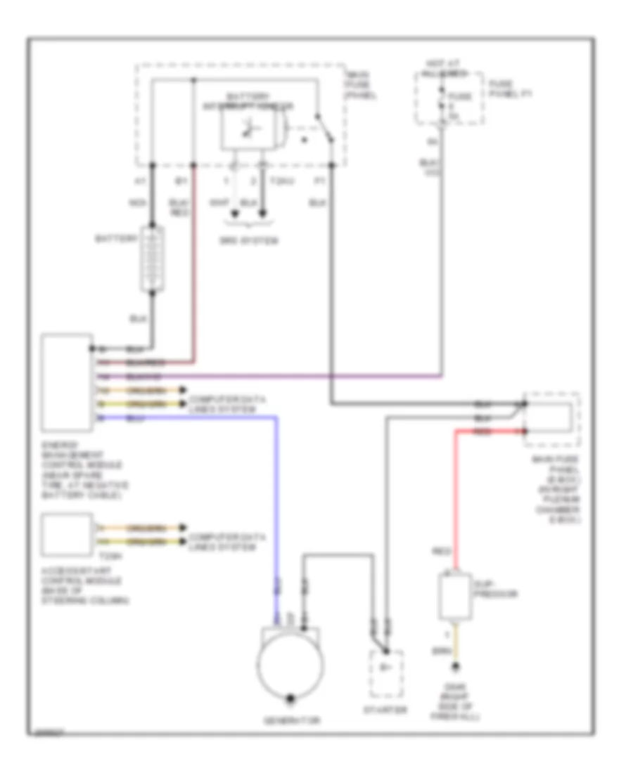 Charging Wiring Diagram for Audi A6 2007