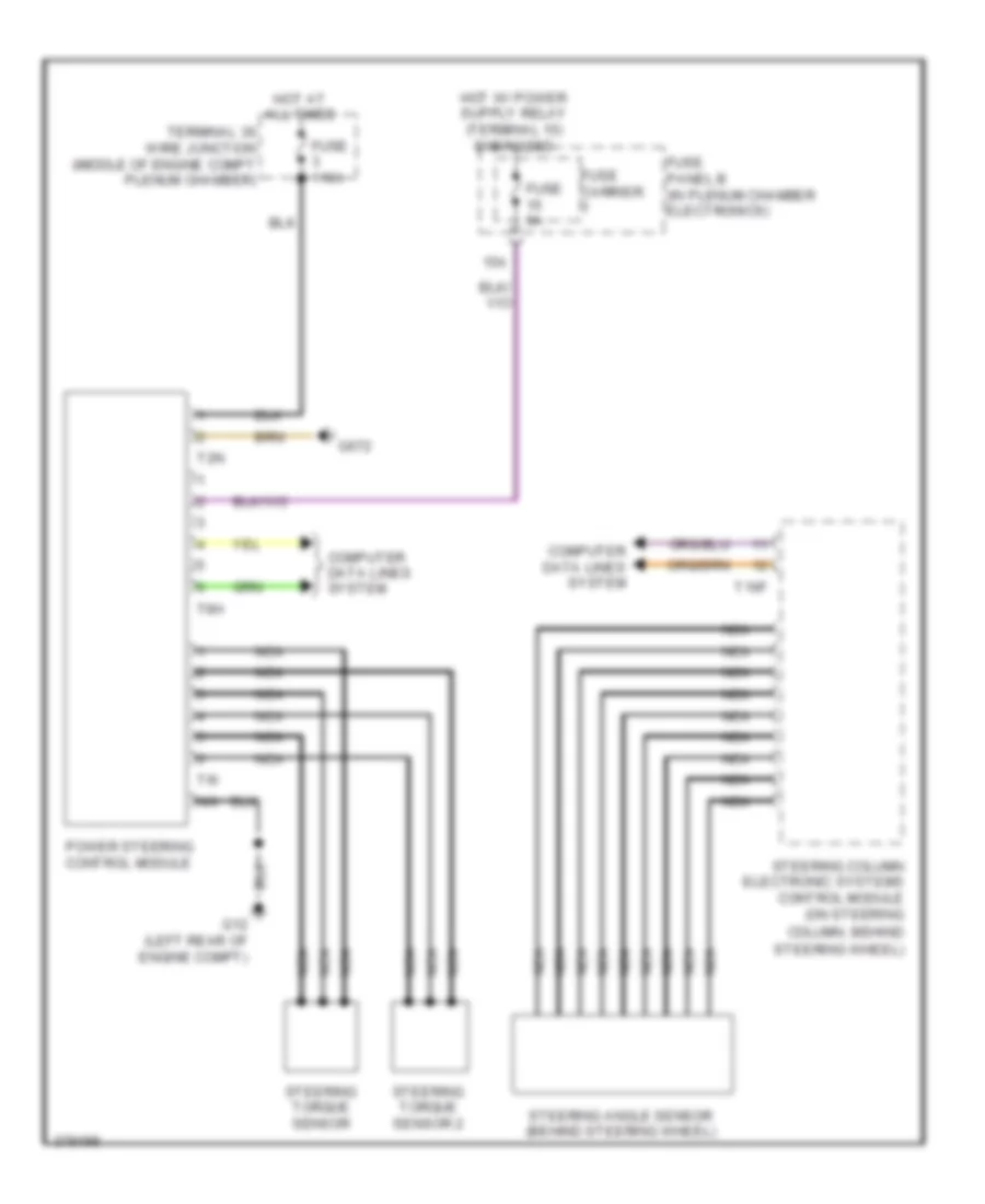 Electromechanical Power Steering Wiring Diagram for Audi S4 2012