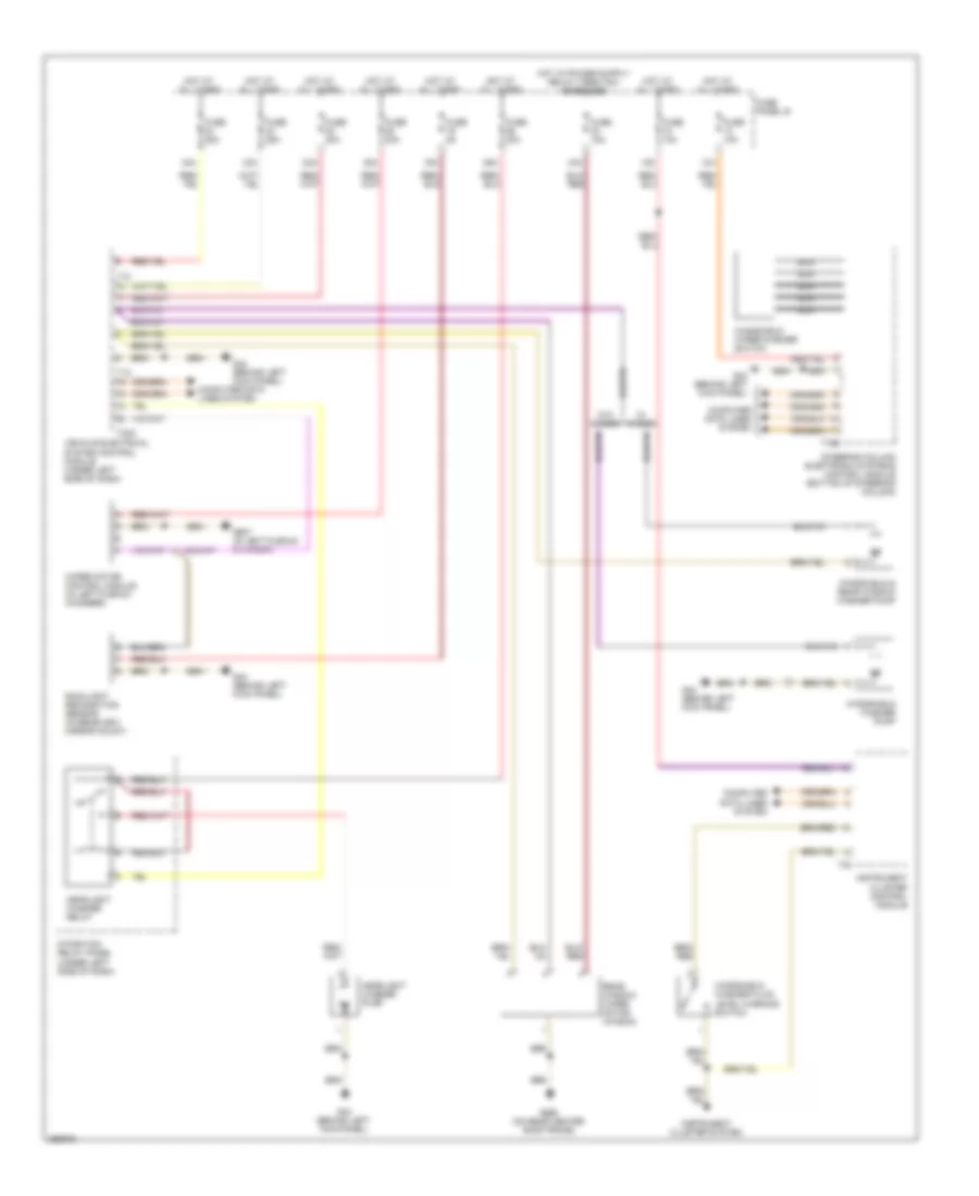 Электросхема стеклоочистителя, дворников и омывателя для Audi A6 Quattro 2007