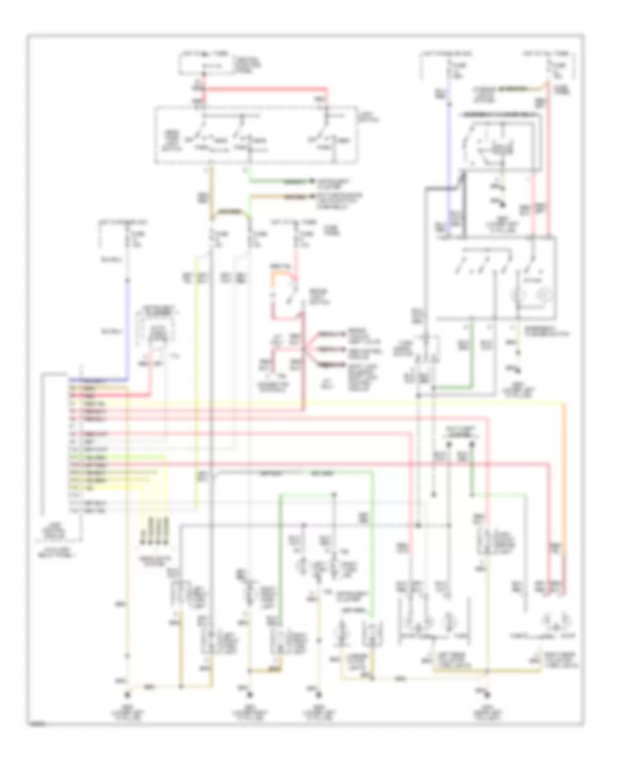 Exterior Lamps Wiring Diagram with DRL for Audi A6 1995