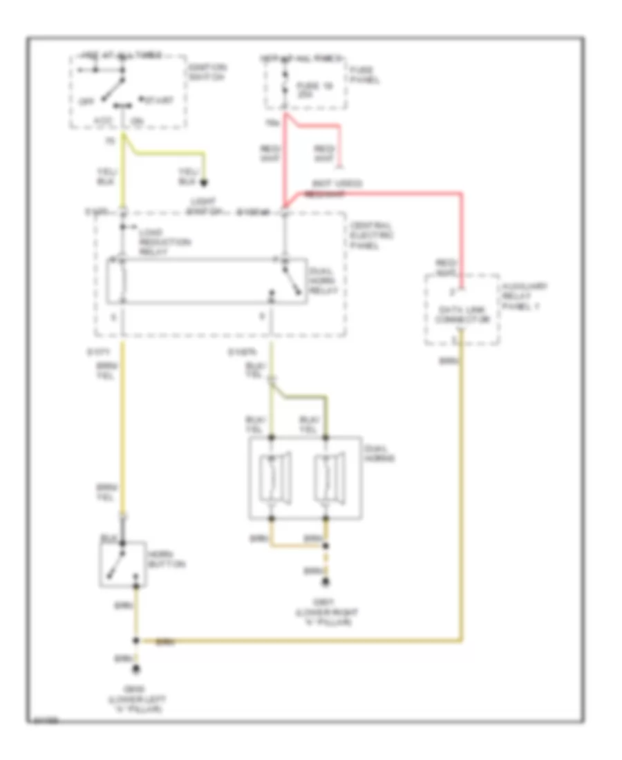 Horn Wiring Diagram for Audi A6 1995