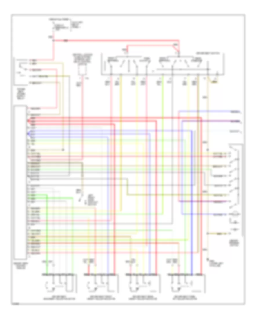 Memory Systems Wiring Diagram 1 of 2 for Audi A6 1995
