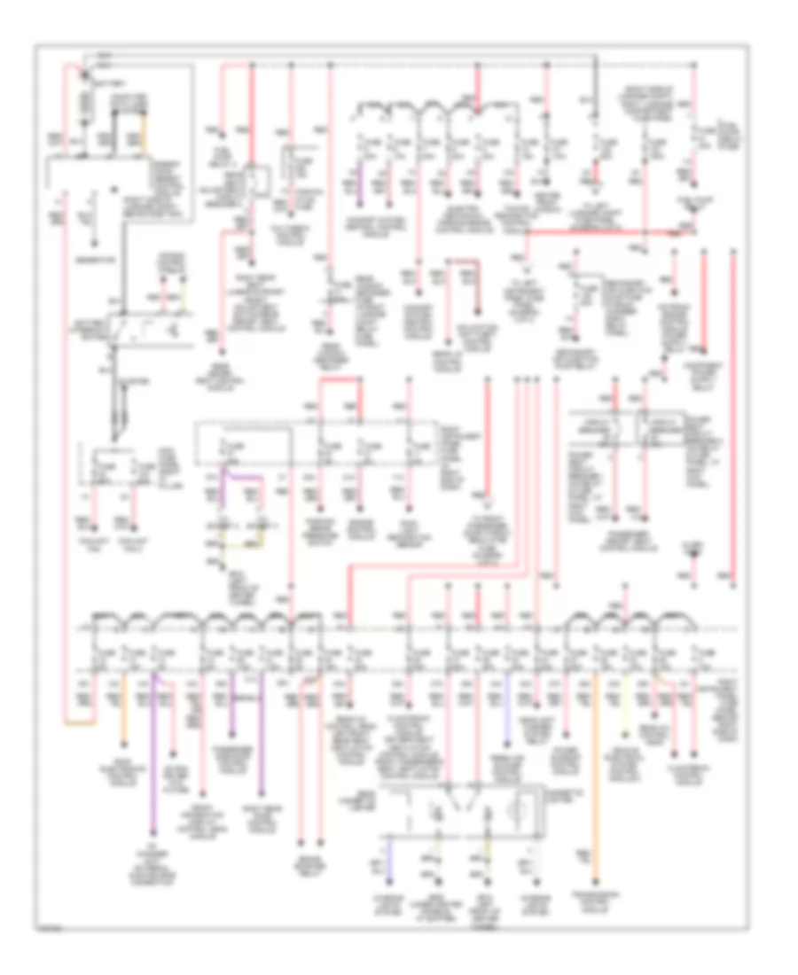 Power Distribution Wiring Diagram 1 of 3 for Audi A8 L Quattro 2007