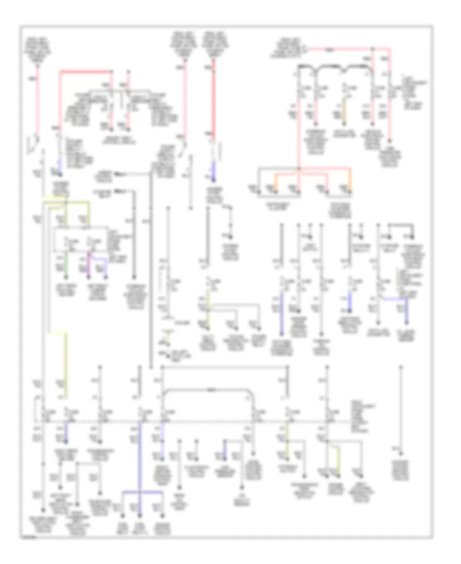 Power Distribution Wiring Diagram (3 of 3) for Audi A8 L Quattro 2007