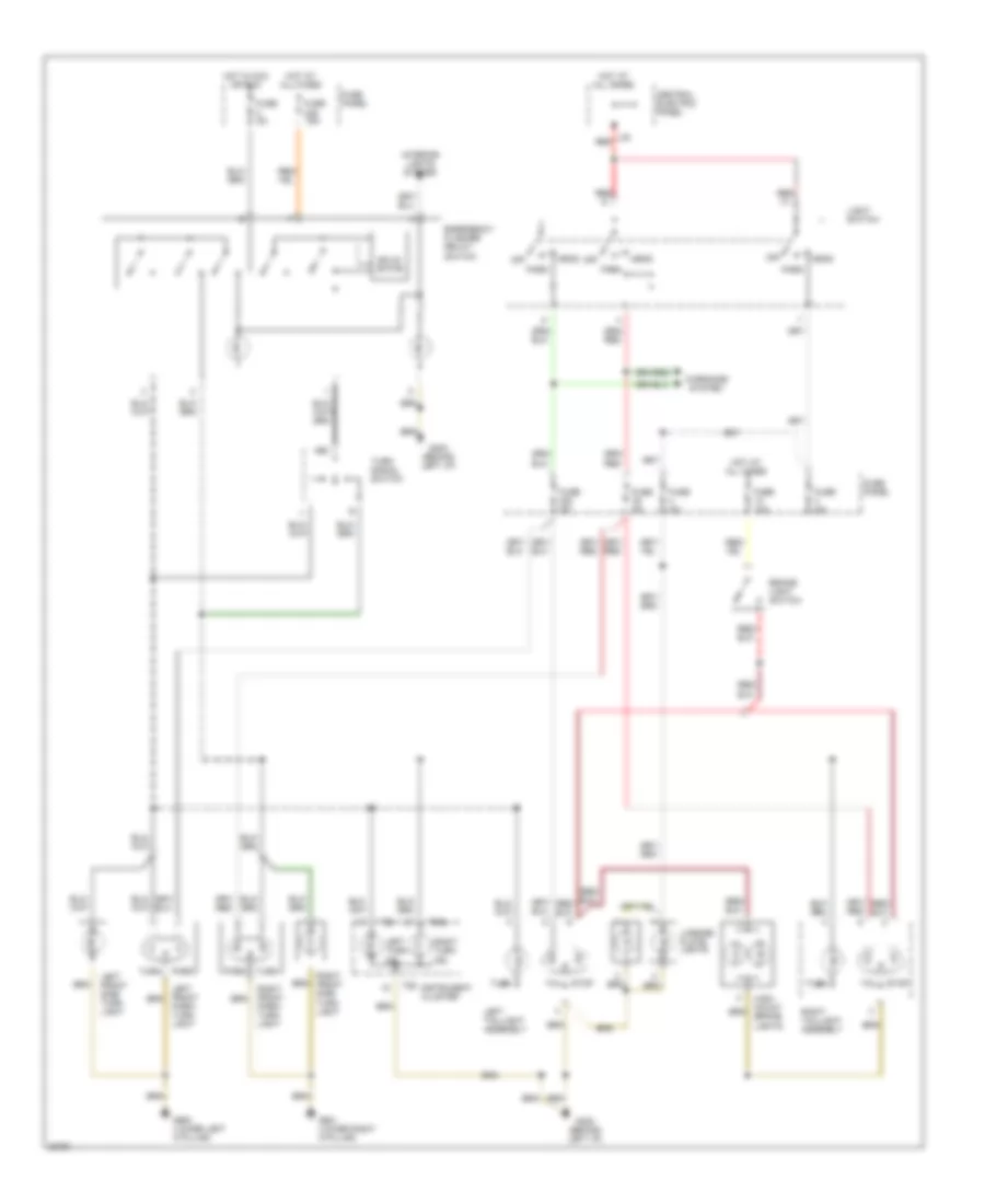 Exterior Lamps Wiring Diagram for Audi A4 1996