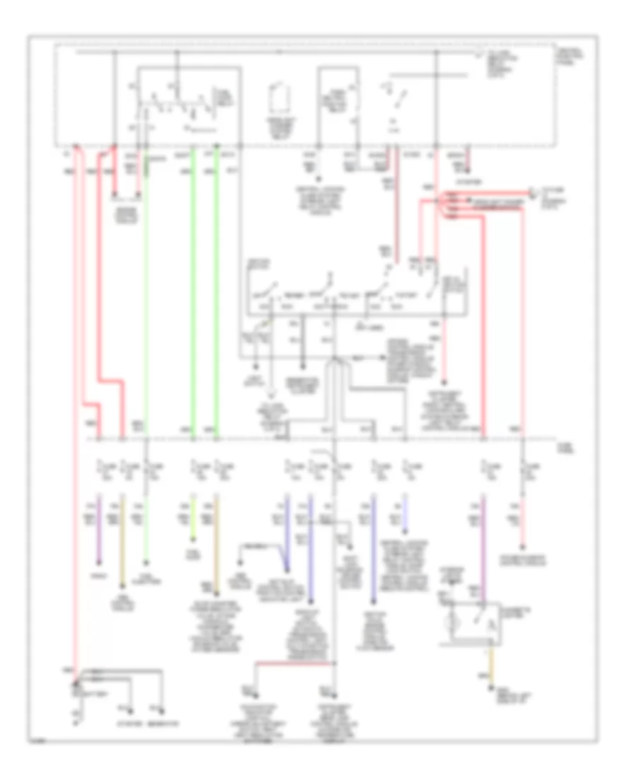 Power Distribution Wiring Diagram 1 of 2 for Audi A4 1996