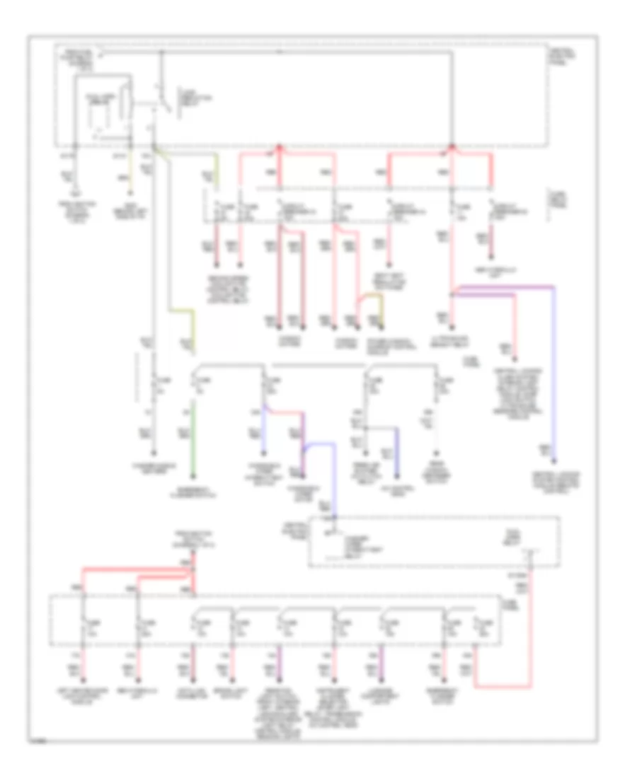 Power Distribution Wiring Diagram 2 of 2 for Audi A4 1996