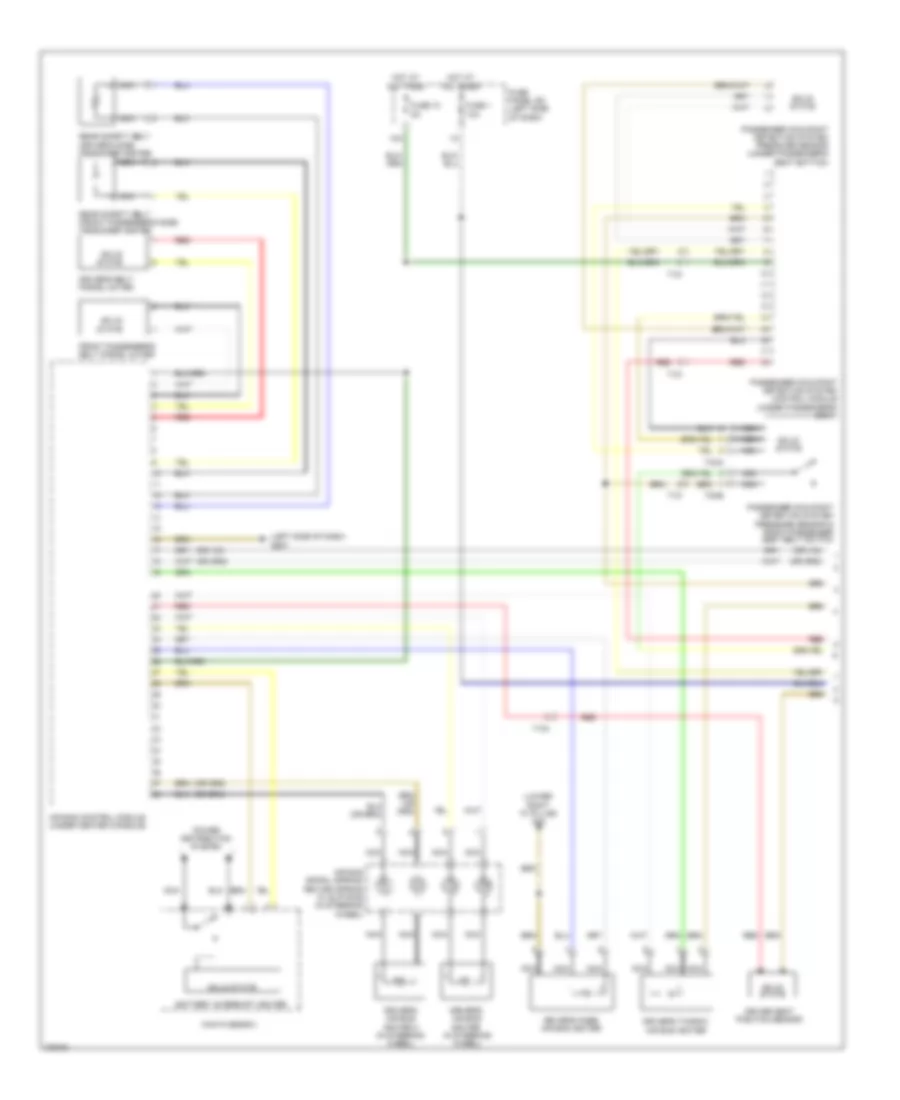 Supplemental Restraints Wiring Diagram 1 of 2 for Audi TT 2012
