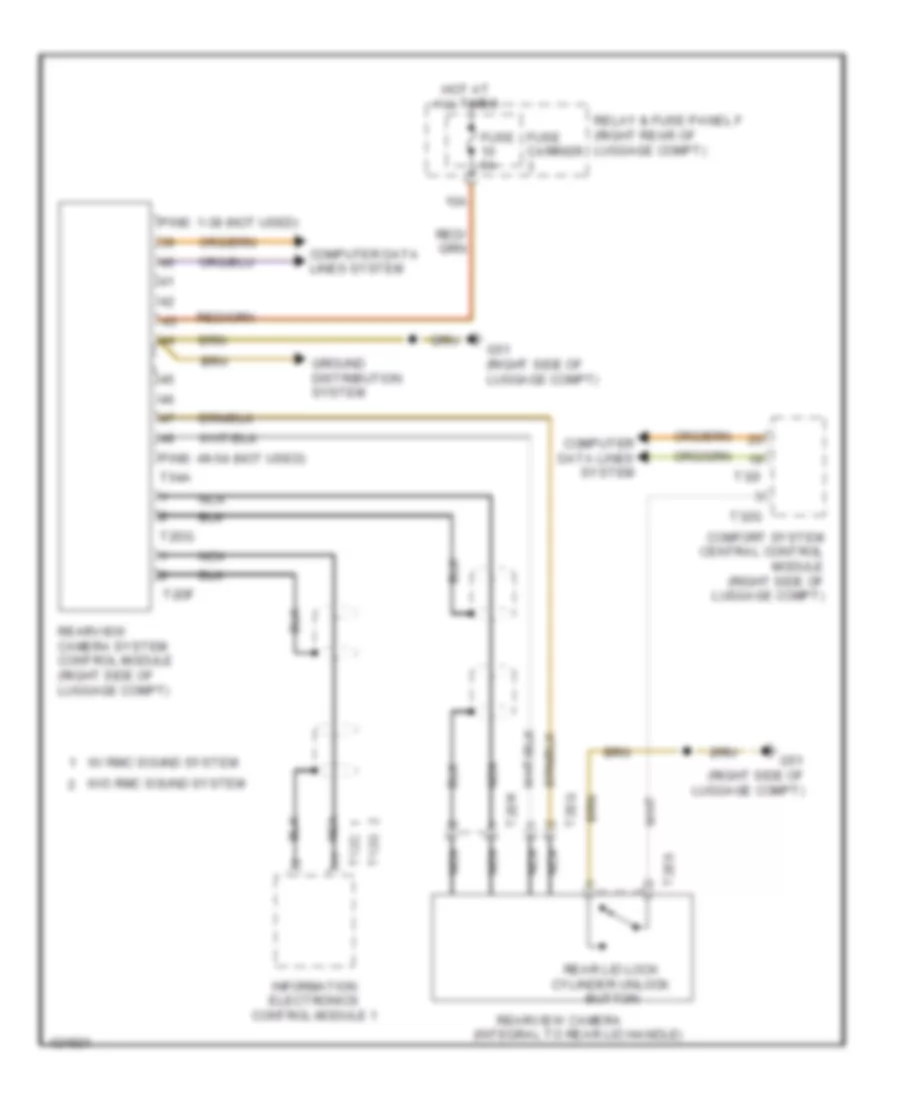 Rear Camera Wiring Diagram for Audi A6 Premium 2014