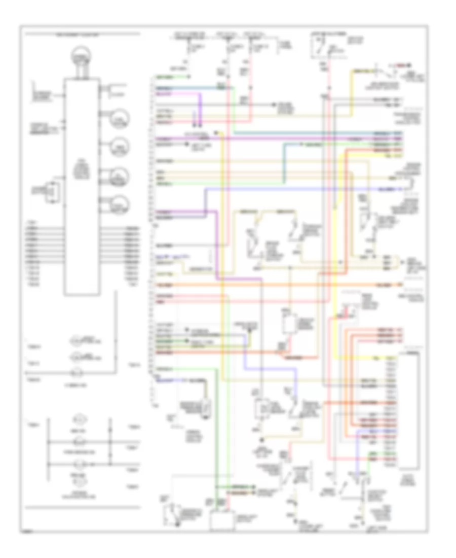 Instrument Cluster Wiring Diagram for Audi A4 Quattro 1996