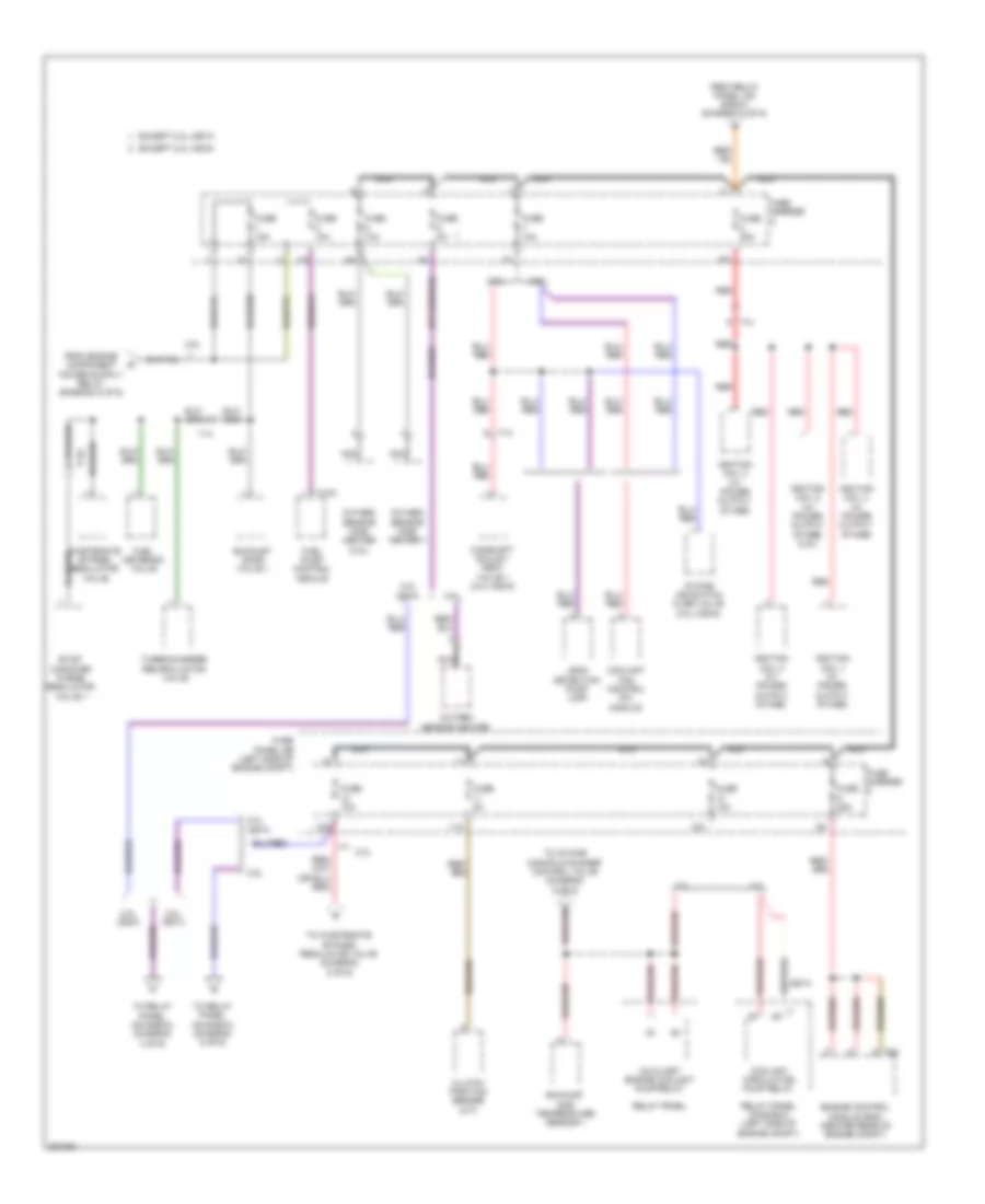 Power Distribution Wiring Diagram 6 of 6 for Audi TT RS 2012
