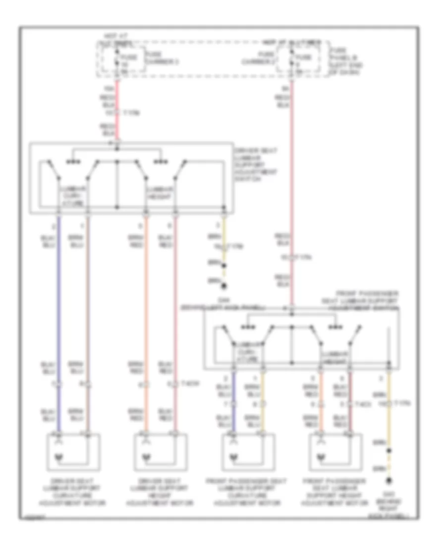 Lumbar Wiring Diagram for Audi A6 Premium Plus 2014