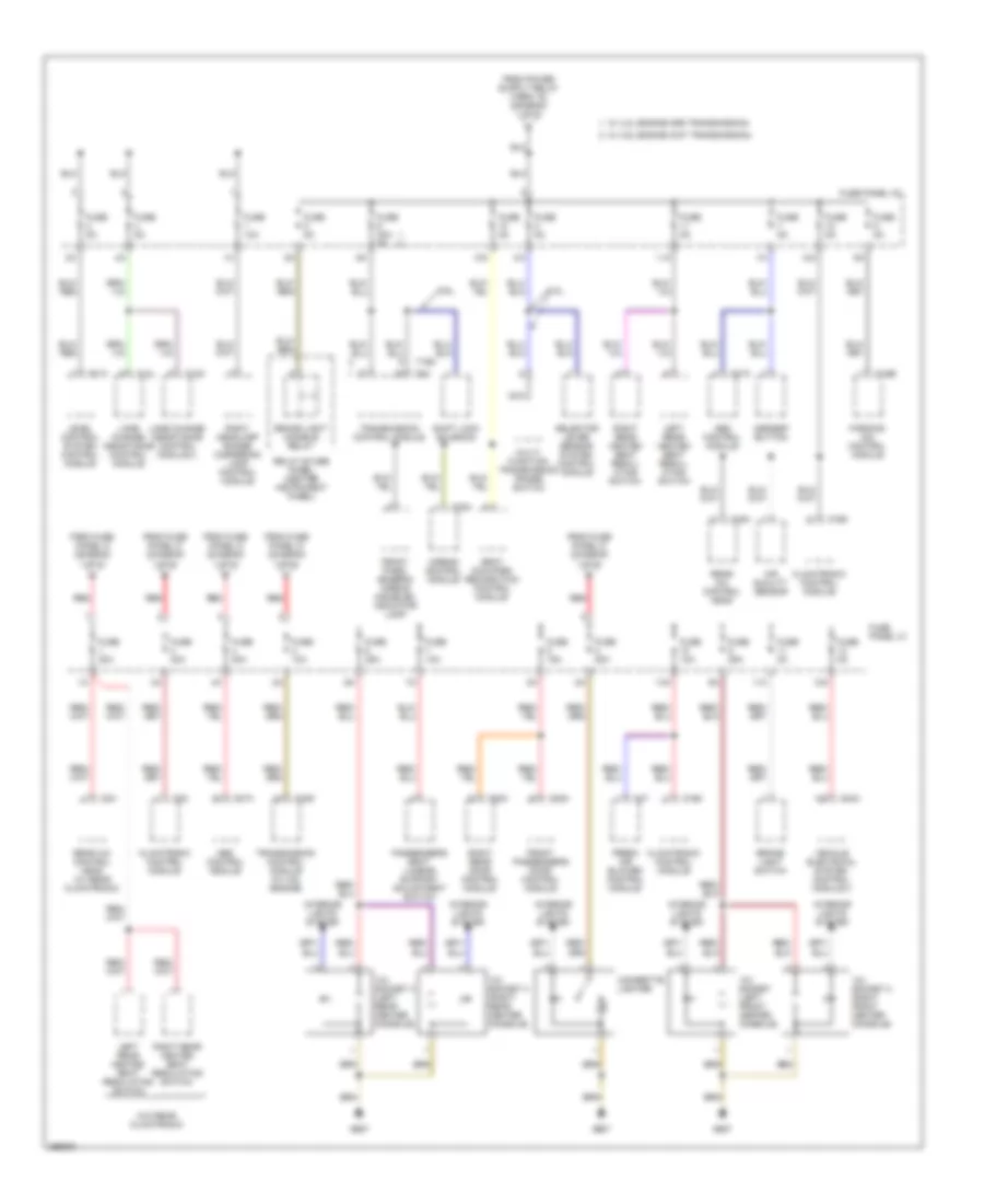 Power Distribution Wiring Diagram (3 of 5) for Audi Q7 3.6 2007