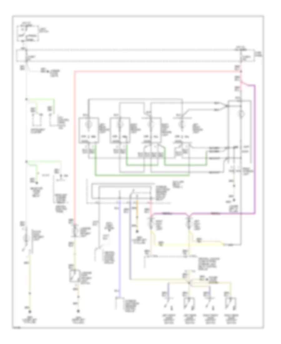 Courtesy Lamps Wiring Diagram with Radio Control for Audi A6 1996